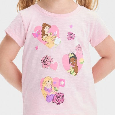 Toddler Girls' Rose Princess Graphic T-Shirt - Rose Pink 4T