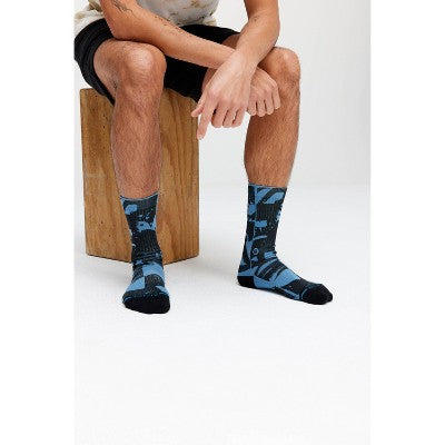 STANCE x WADE Men's Segment Crew Socks - Navy Blue 6-12