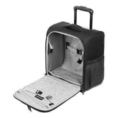 SWISSGEAR Checklite Underseater Carry On Suitcase - Black: Tear-Resistant, 2 Wheels