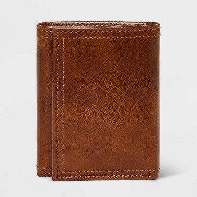 Men's RFID Trifold Wallet - Goodfellow & Co Brown