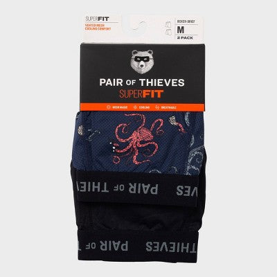 Pair of Thieves Men's 2pk Super Fit Boxer Briefs - Black S
