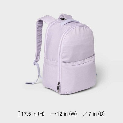 Canvas 17.5" Backpack - Open Story Light Purple