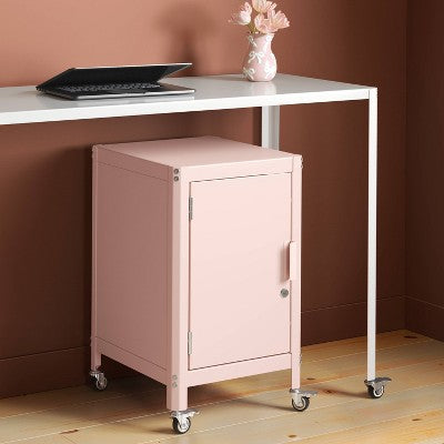 Metal Rolling Locker Storage Cabinet with Lock Pink - Room Essentials Fully assembled (LOCAL PICKUP ONLY)