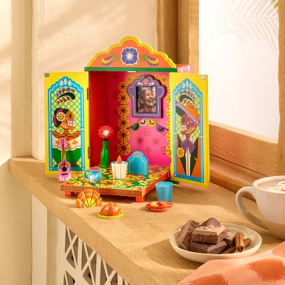 11pc Dia de Muertos Mini Wood Ofrenda Decorative Set