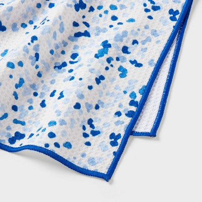 Waffle Splatter Hand Towel Blue - Room Essentials