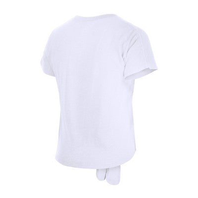 MLB Philadelphia Phillies Women's White Front Knot T-Shirt - S