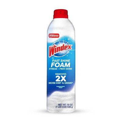 Windex Fast Shine Foam Aerosol - 19oz