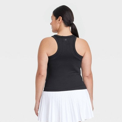 Women's Highneck Racerback Tank Top - All In Motion Black M