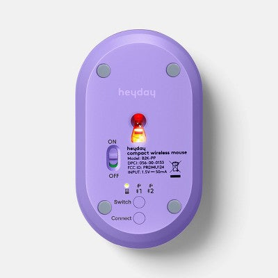 Bluetooth Mouse - heyday Purple: USB-A Connection, Wireless Technology
