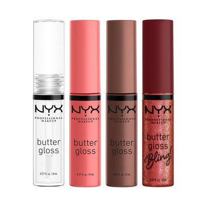 NYX Professional Makeup Butter Lip Gloss Vault Holiday Gift Set - 4pc