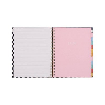 Happy Brands Organized July 2025 - June 2026 Weekly/Monthly Planner 9.37"x11.12" Multicolor Cool Brights
