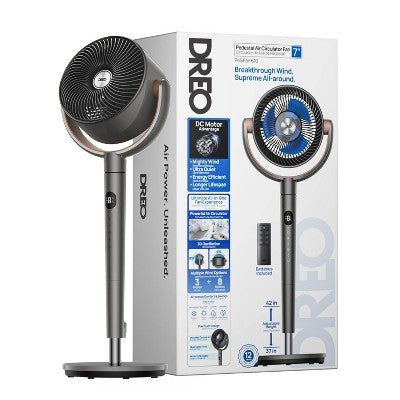 Dreo Pedestal Oscillating Fan Black and Carmel (LOCAL PICKUP ONLY)