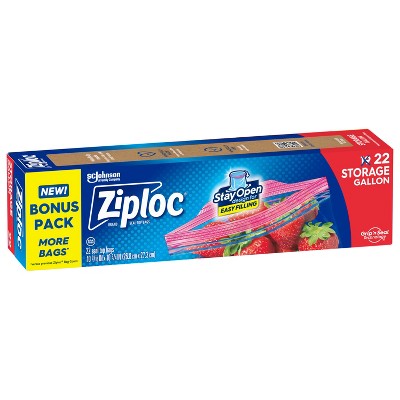 Ziploc Storage Gallon Bags with Grip 'n Seal Technology - 22ct