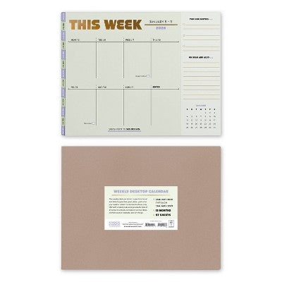 Knock Knock 11"x8.5" 2026-2027 Weekly Desktop Calendar This Week