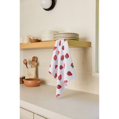 Geometry Kitchen Tea Towel Berry Cute