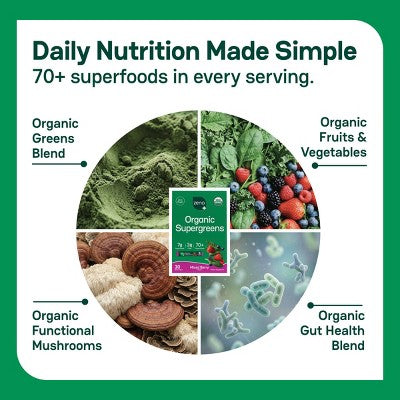 Zena Nutrition Organic Supergreens Powder - Mixed Berry