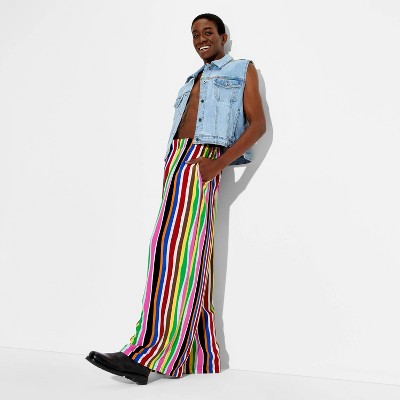 Pride Adult High-Rise Wide Leg Pants - Striped XS