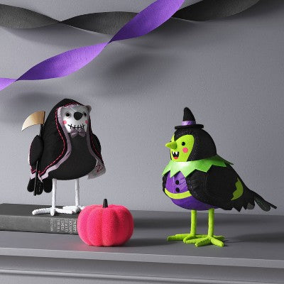 Featherly Friends 'Spellma' Felt Witch Bird Halloween Decorative Figurine - Hyde & EEK! Boutique