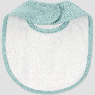 Carter's Just One You? Baby 3pk Bib - Navy Blue/Gray: Cotton Polyester Blend, 0-24 Months, 8x8 Inches, Set of 3