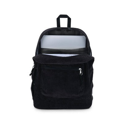 JanSport Cross Town Plus Remix 17" Backpack - Black: Corduroy Structured Bag