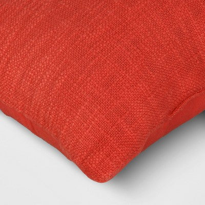 Lumbar Texture Cotton Pillow Rust - Room Essentials