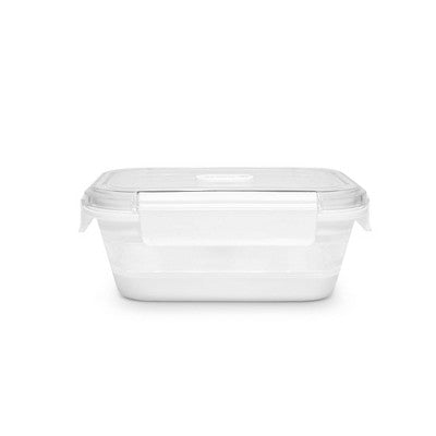 Simply Green 3.4 Cups Collapsible Silicone Rectangular Food Storage Container - Black