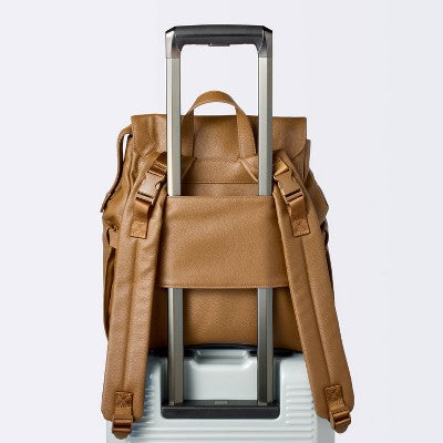 Flap Top Diaper Backpack - Cognac - Cloud Island