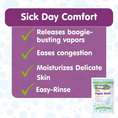 Boogie Vapor Foaming Bubble Bath Wash - 1 fl oz: Mint & Eucalyptus, Soothing, Liquid, For Sensitive Skin
