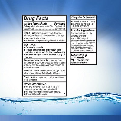 Refresh Optive Lubricant Eye Drops Artificial Tears - 0.5 fl oz (15 mL)