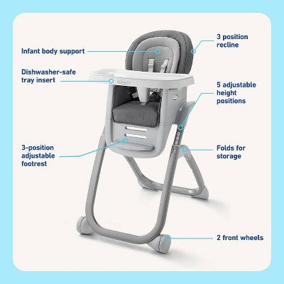 Graco DuoDiner DLX 6-in-1 Standard High Chair - Arlo (LOCAL PICKUP ONLY)