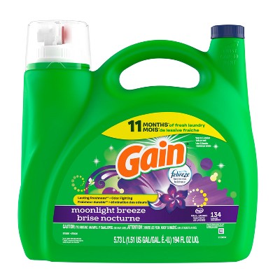 Gain Liquid Laundry Detergent - Moonlight Breeze - 194 fl oz