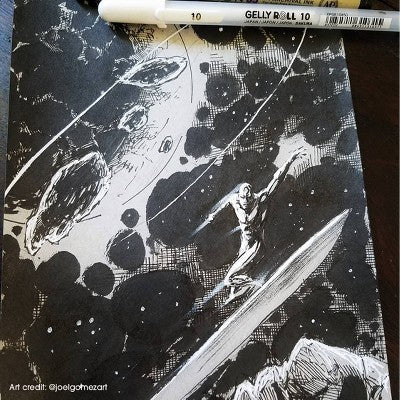 3pk Gelly Roll Classic Pens 3 Tip Sizes - White