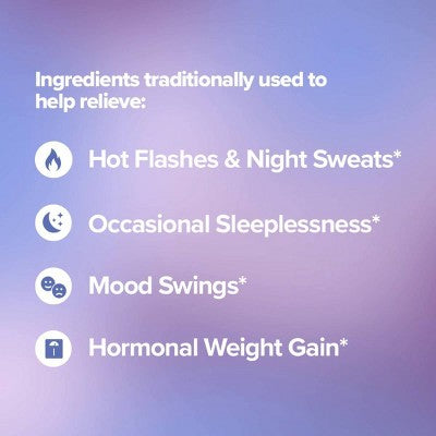 O Positiv MENO Menopause Vitamin Capsules for Women with Black Cohosh & Ashwagandha - 60ct