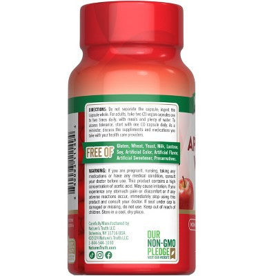 Nature's Truth Apple Cider Vinegar Capsules 1200mg | 60 Count