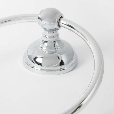 Classic Towel Ring Chrome - Threshold: Wall-Mounted Aluminum & Zinc Hand Towel Rack for Bathroom
