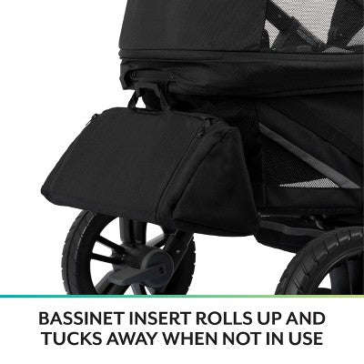 Evenflo Pivot Xplore Dreamz Stroller Wagon with Infant Car Seat Adapter - Jetsetter Black (LOCAL PICKUP ONLY)
