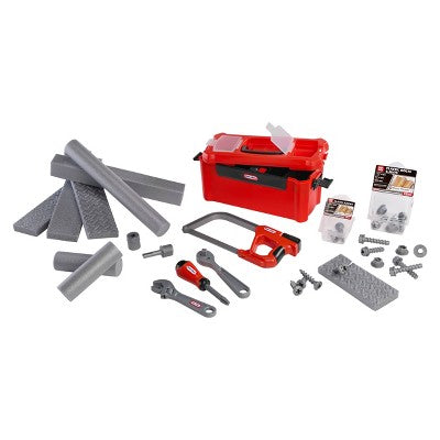 Little Tikes Creative Construction Tool Box Set with 9 Accessories: Educational Pretend Play Tools for Kids