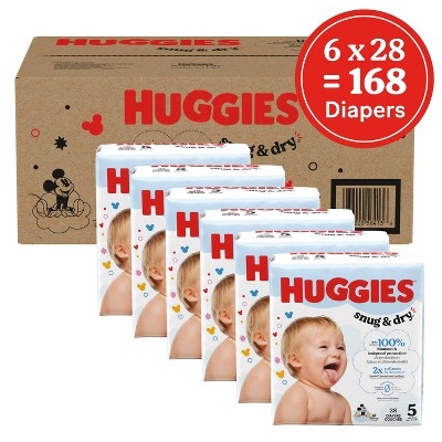 Huggies Snug & Dry Diapers - Size 5 - 168ct (LOCAL PICKUP ONLY)