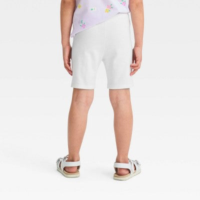 Toddler Girls' Bike Shorts - Cat & Jack Chalk White 4T
