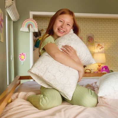 SquishPillow Kids Soft Bed Pillow and Pillowcase Machine Washable