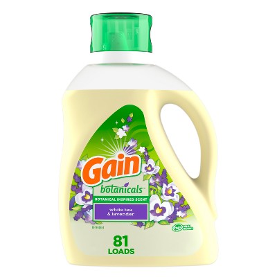 Gain White Tea & Lavender Botanicals Liquid Laundry Detergents 81 Loads - 107oz