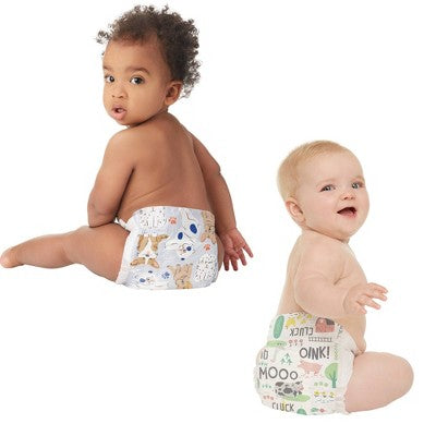 The Honest Company Disposable Diapers - Club Pack Barnyard Babies & a Pawty - Size 7 - 64ct