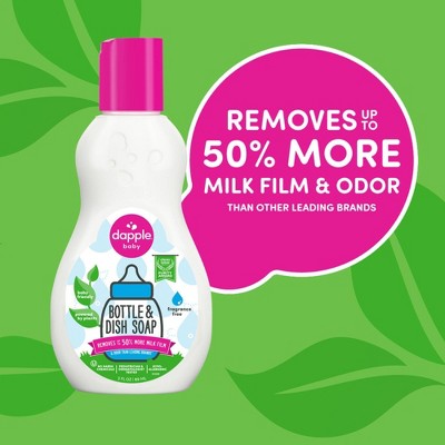Dapple Bottle & Dish Soap - Fragrance Free - 3 fl oz: Hypoallergenic, Paraben-Free, Sulfate-Free, Dye-Free