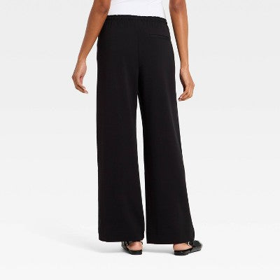 Women's Effortless Pull-On Pants - A New Day Black XS Long