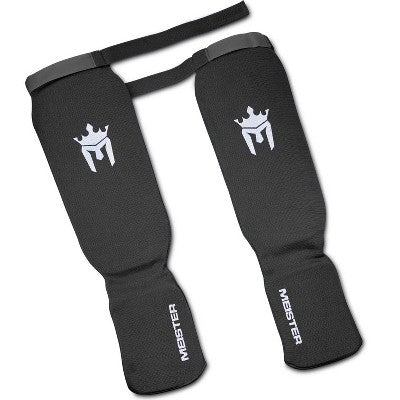 Meister Elastic Cloth Shin and Instep Guard - Black S/M