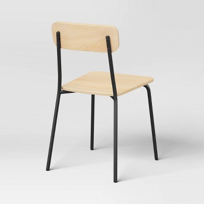 Set of 2 Wood with Metal Base Dining Chair Natural - Room Essentials (LOCAL PICKUP ONLY)