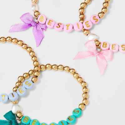 Girls' 5pk Besties with Bows Bracelet Set - Cat & Jack
