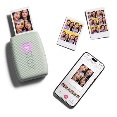Fujifilm Instax Mini Link 3 Bundle - Green: Bluetooth Printer, USB-C, iOS/Android Compatible