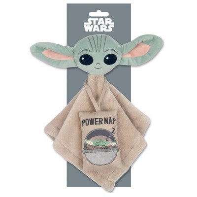Lambs & Ivy Star Wars Cozy Friends The Child/Baby Yoda Lovey & Door Pillow Gift Set: Microfiber, Security Blankets