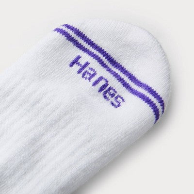 Hanes Premium Women's 6pk Cool Comfort Cushioned Ankle Socks - White/Black/Gray 5-9